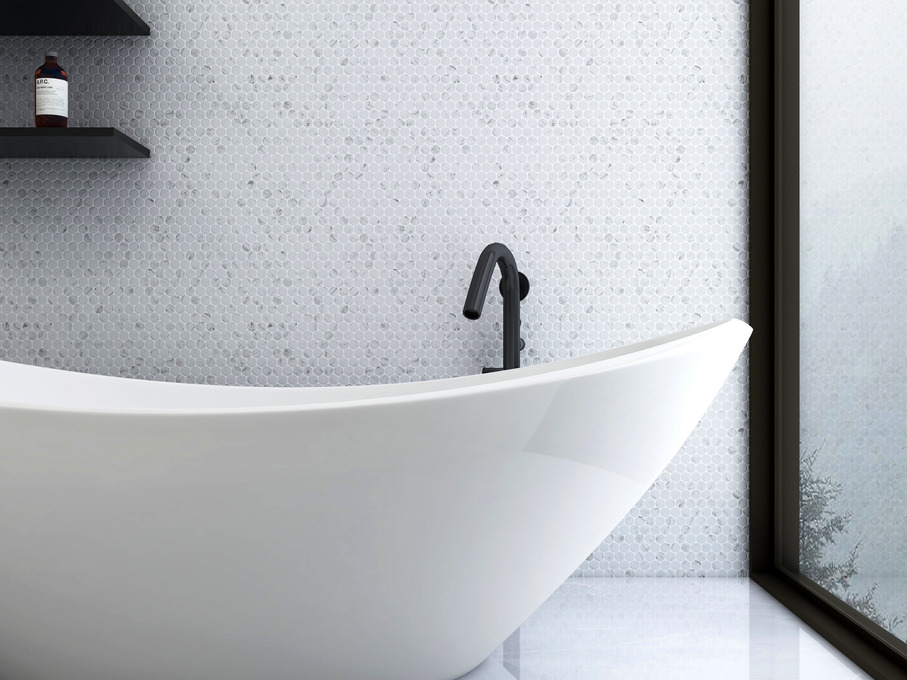 Carrara Penny Round